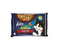 Nestlé FELIX Sensations cat Multipack hovädzie & kura v želé kapsička 4x85 g