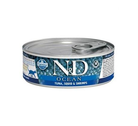 Farmina N&D cat OCEAN tuna, squid & shrimp konzerva 70 g