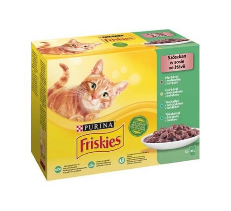 Nestlé Friskies cat Multipack hovädzie&kura&tuniak&treska kapsička 12x85 g