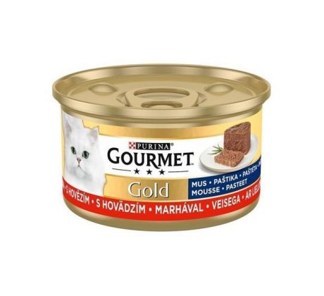 Nestlé GOURMET GOLD cat hovädzia paštéta konz.12x85 g