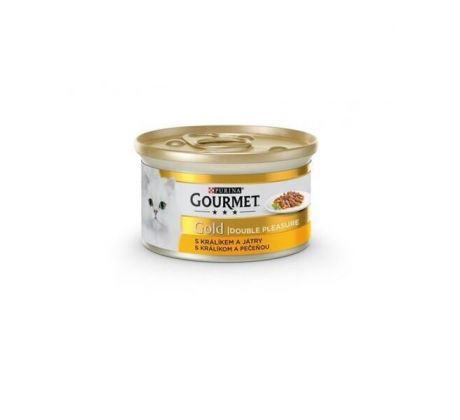 Nestlé GOURMET GOLD cat králik&pečeň konz.12x85 g