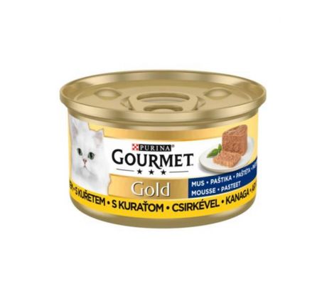 Nestlé GOURMET GOLD cat kura paštéta konz.12x85 g