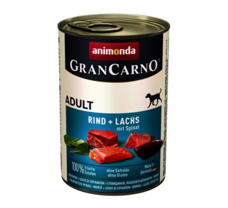 Animonda GRANCARNO® dog adult hovädzie,losos,špenát bal. 6 x 400g konzerva