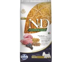 Farmina N&D dog AG adult mini, lamb, spelt, oats & blueberry 7 kg