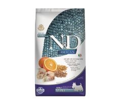 Farmina N&D dog OCEAN (AG) adult mini, codfish, spelt, oats & orange 2,5 kg