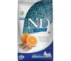 Farmina N&D dog OCEAN (GF) adult mini, herring & orange 2,5 kg