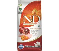 Farmina N&D dog PUMPKIN (GF) adult medium & maxi, chicken & pomegranate 12 kg