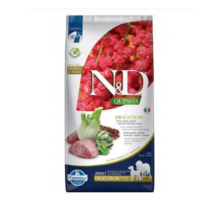 Farmina N&D dog QUINOA (GF) adult medium&maxi, digestion, lamb and fennel 7 kg