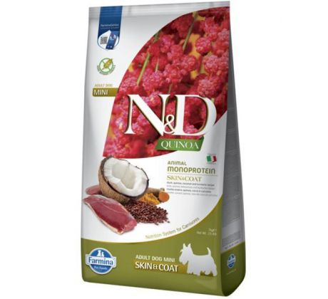 Farmina N&D dog QUINOA (GF) adult mini, skin & coat, duck & coconut 7 kg