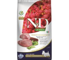 Farmina N&D dog QUINOA (GF) adult mini, weight managment, lamb 0,8 kg