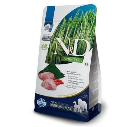 Farmina N&D dog SPIRULINA (GF) adult medium & maxi, lamb 7 kg