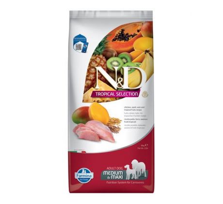 Farmina N&D dog TROPICAL SELECTION (AG) adult medium & maxi, chicken 10 kg