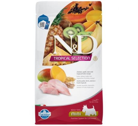 Farmina N&D dog TROPICAL SELECTION (AG) adult mini, chicken 1,5 kg