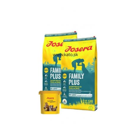 Josera Dog FamilyPlus 2x12,5 kg+35l.kontajner zadarmo