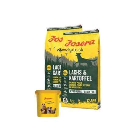 Josera Dog Lachs&Kartoffel GF 2x12,5 kg+35l.kontajner zadarmo