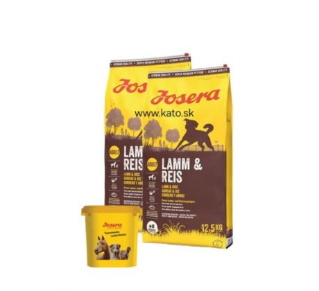 Josera Dog Lamm&Reis 2x12,5 kg+35l.kontajner zadarmo